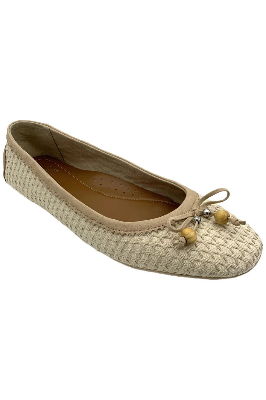 Donald Pliner Women's Rosita Linen Slip On Flat Natural - Medium
